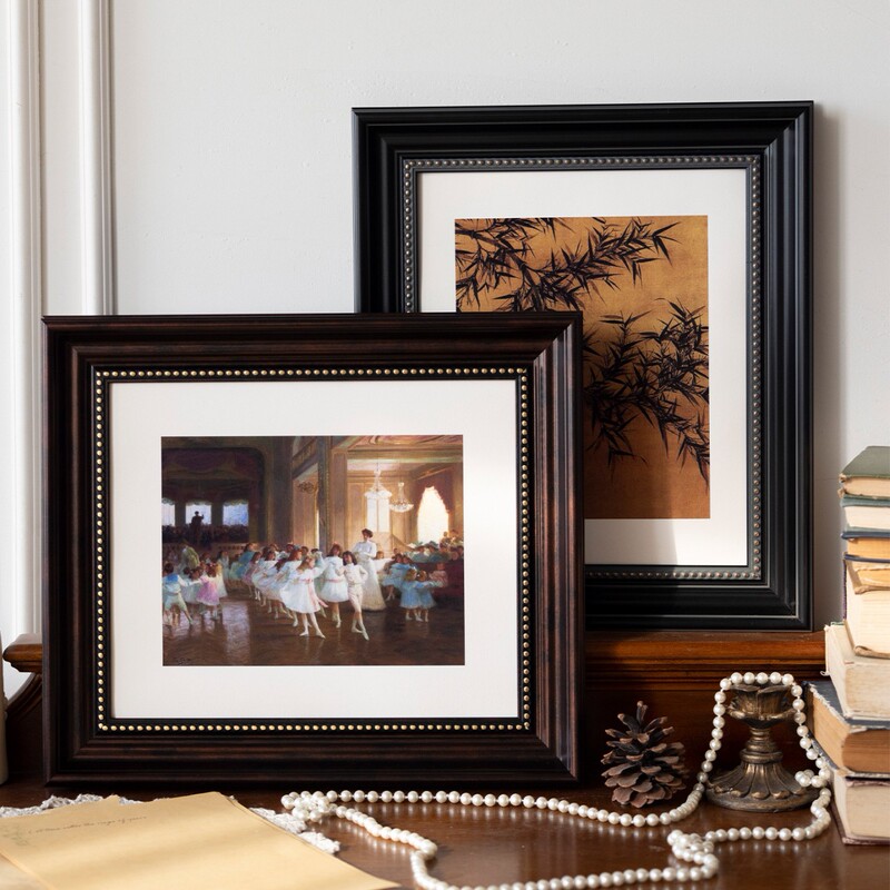 American Large Picture Frame 20 Inches 16 Inches 18 Inches 4-Open Oil Painting Framed Puzzle Frame Medieval Retro Wall Decoration Photo Frame