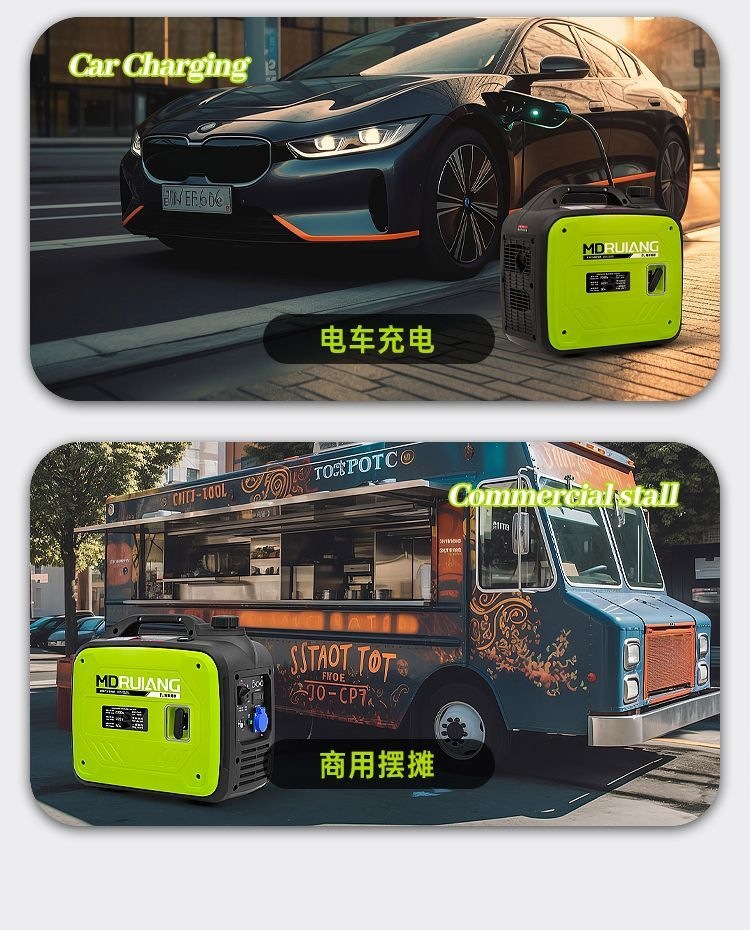 Silent Inverter Remote-Controlled 220V Gasoline Generator Portable 2Kw for Home Use, Outdoor Camping, and Convenient for Rvs