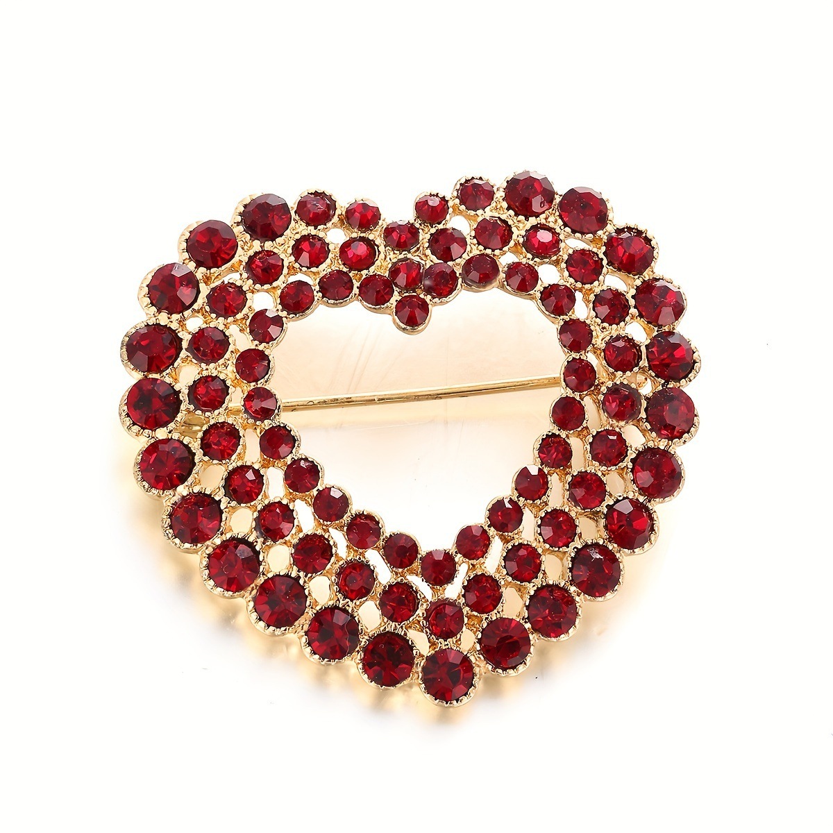 Cross-border source Ruby corsage accessories Women's anti-light collar pin temperament alloy brooch Christmas ornaments