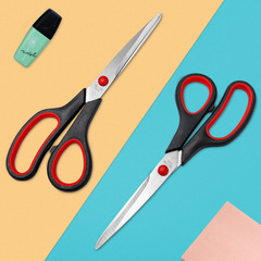 Wholesale plastic handle home office scissors, stainless steel 8-inch sewing scissors
