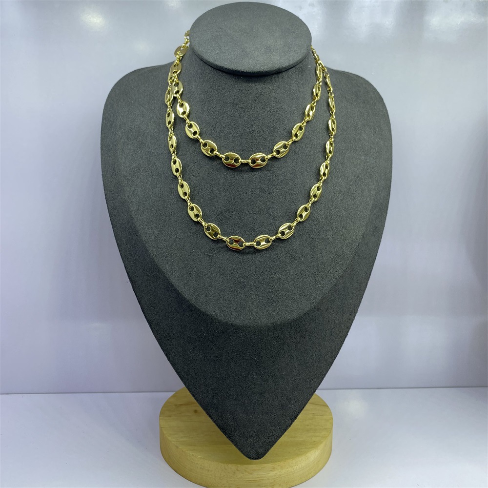 1 Piece, 1 Set Quantity Daily Occasion Copper Material Heart Shape Pattern Simple Style Heart Shape Copper Beaded Pendant Necklace