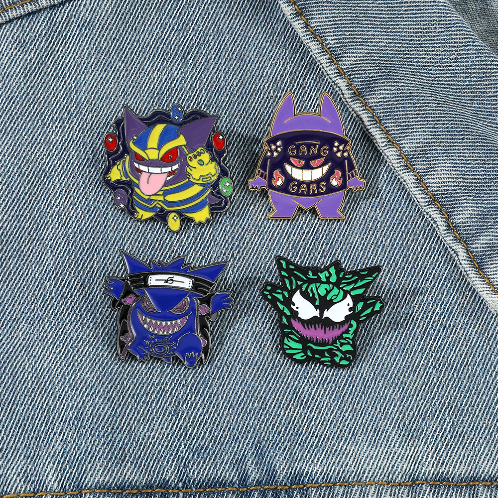 Lindo divertido personalidad creativa magia bebé metal insignia Bao Ke menggeng fantasma veneno monstruo broche accesorios de moda