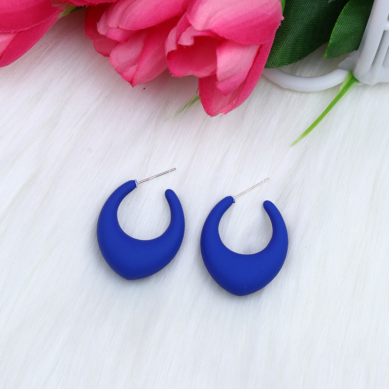 Retro Simple Style Water Droplets Arylic Spray Paint Women's Ear Studs display picture 1