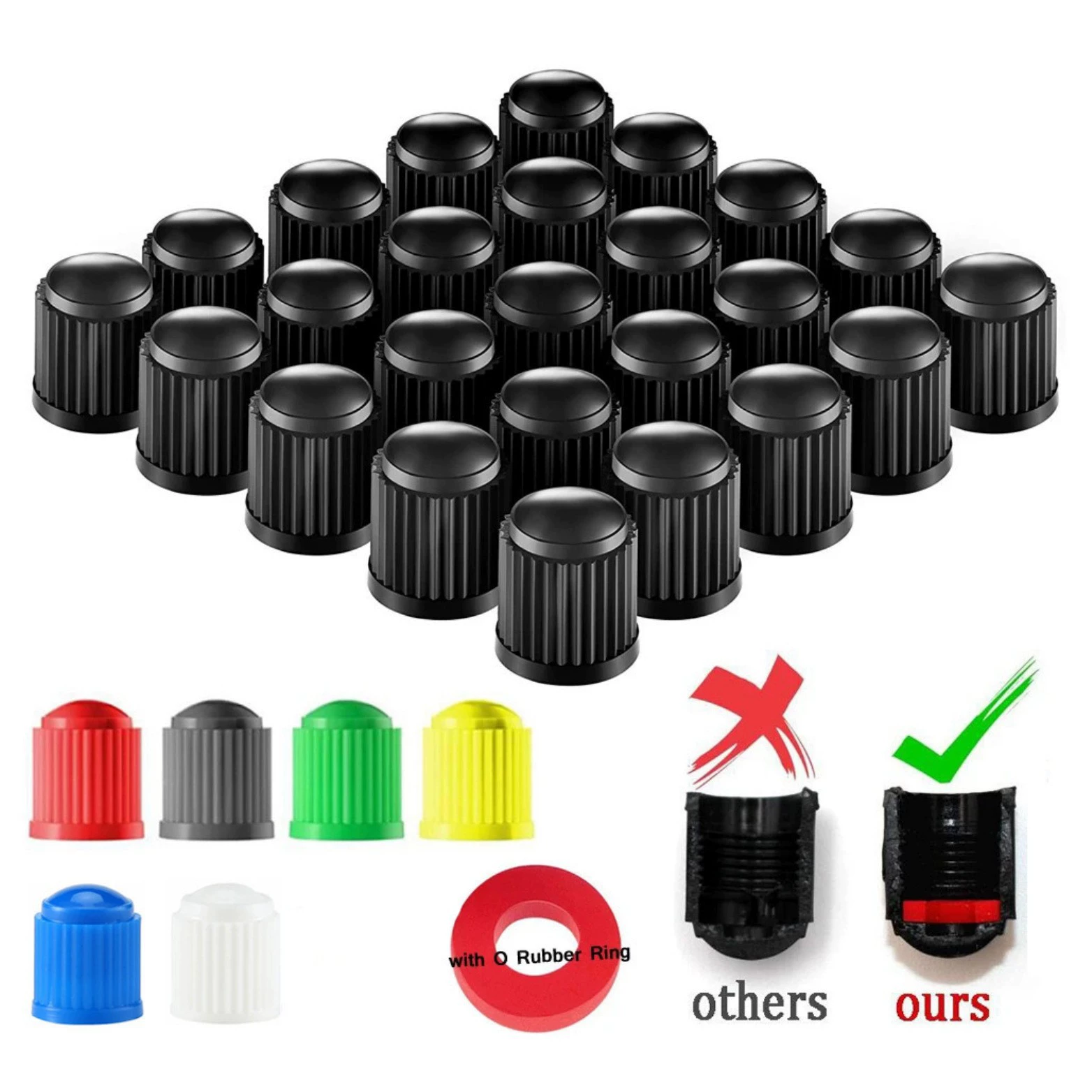 Цвет пластик ABS клапан крышка универсальный автомобиль шин клапан крышка пылезащитный колпачок американский стиль