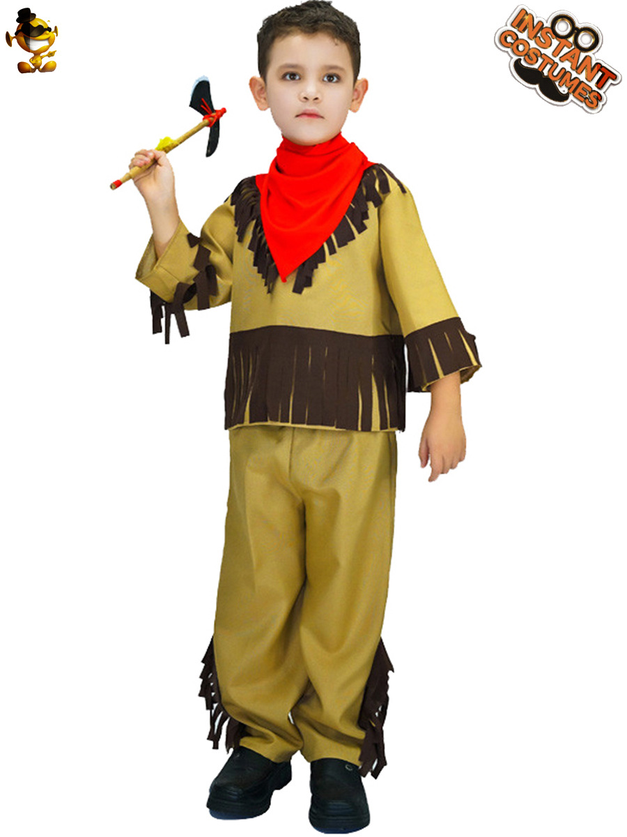 Indio niño pequeño traje etapa traje mascarada ropa de fiesta Halloween Cosplay traje