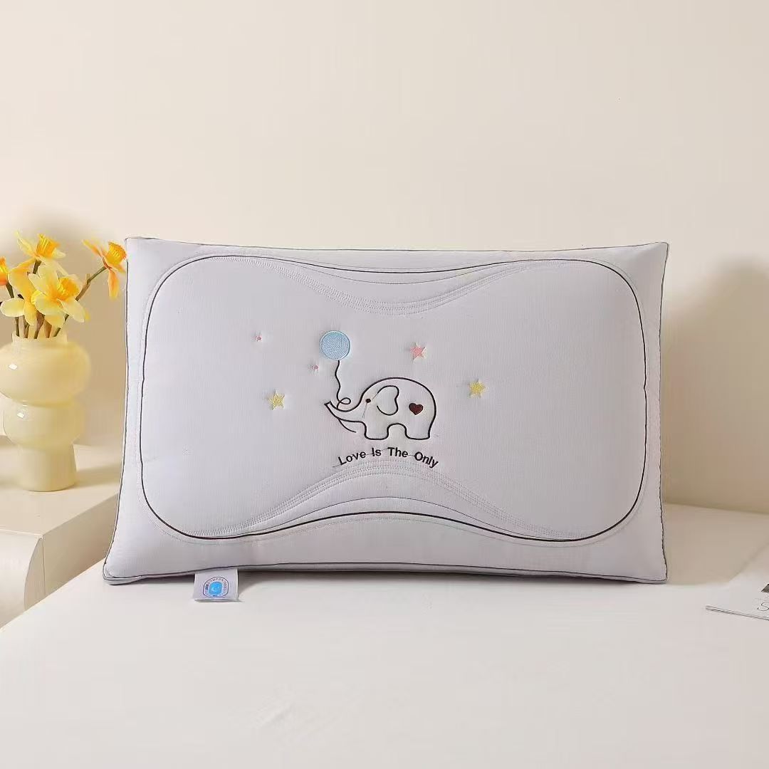 亚马逊亲肤棉气球小象透气亲肤高弹热熔枕贴合颈椎助睡眠健康枕头