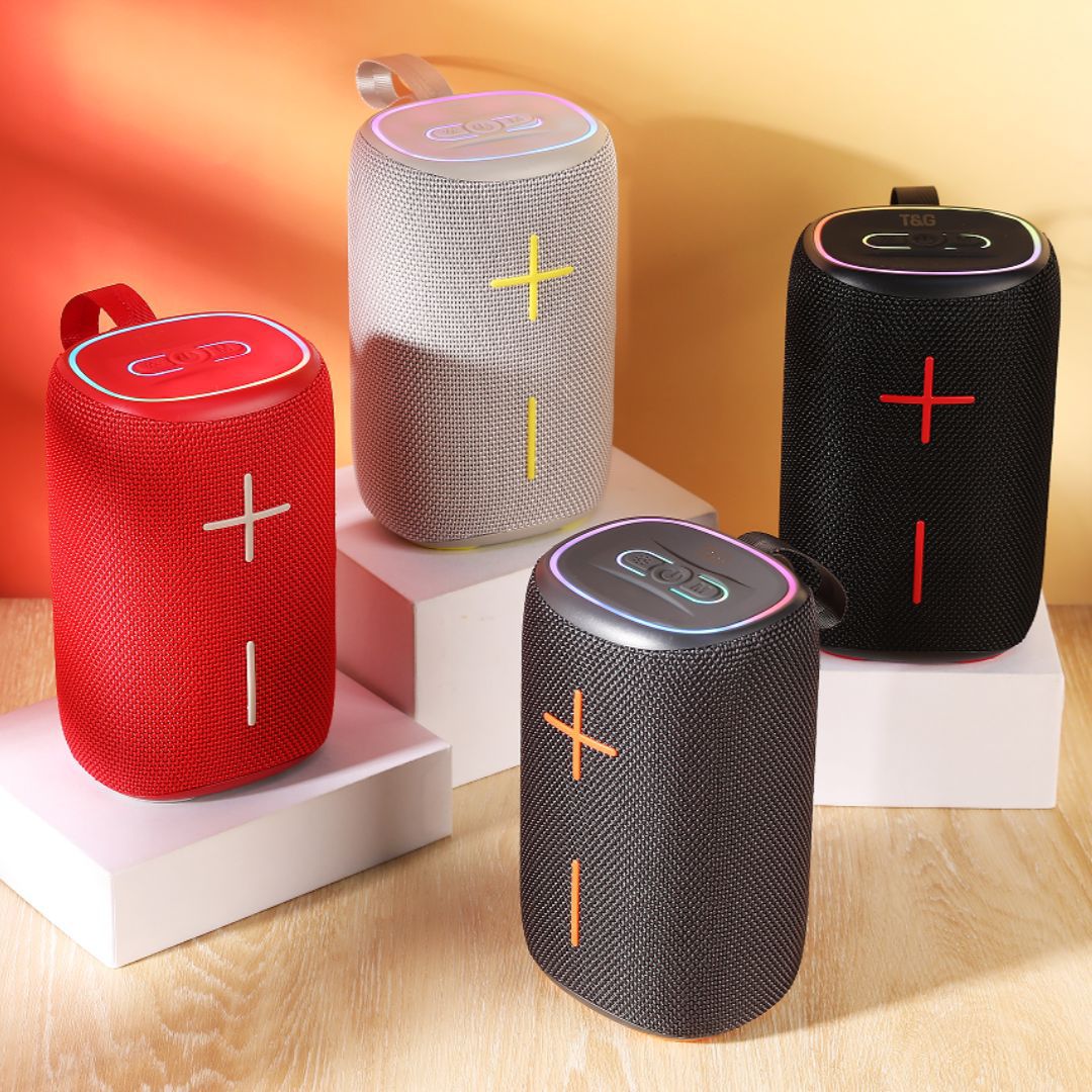 Transfronterizo TG464 Bluetooth Audio inalámbrico TWS Pareja Altavoz de tarjeta de coche de alta calidad Mini subwoofer para exteriores