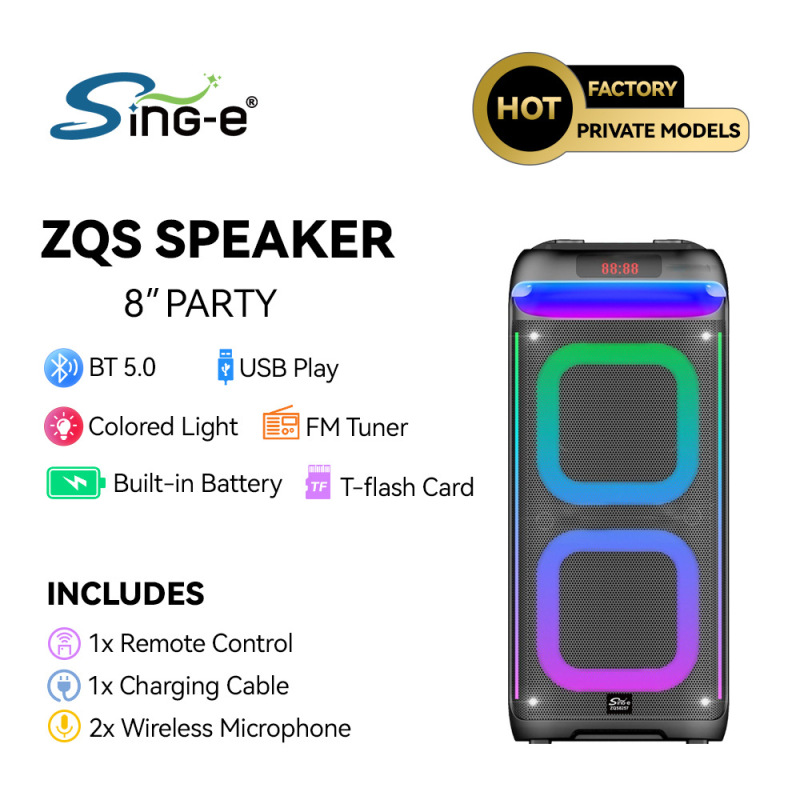Sing-e dec s8257新型高品質音響高出力無線2つのマイクが歌うスピーカー|undefined