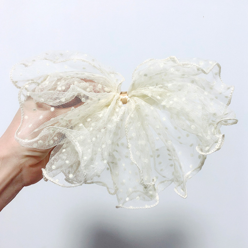 Nueva primavera y verano negro malla arco grande horquilla internet celebridad ins clip superior accesorios para el cabello super hada espalda cabeza chica accesorios para el cabello