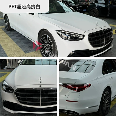 Color Changing Film Pvc Anti-Scratch — Auto Color Change Film - pet-super-matte-noble-white-15216m