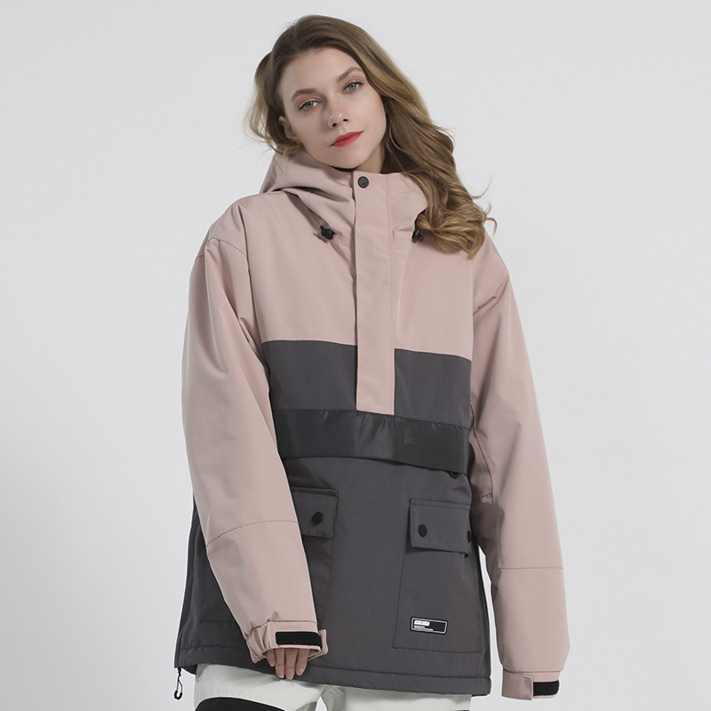 Dubbelzijdig reflecterend, warm, waterdicht, glow-in-the-dark ski-hoodie, enkelzijdig kleurenpak met bijpassende sneeuwlaag_voghion.com