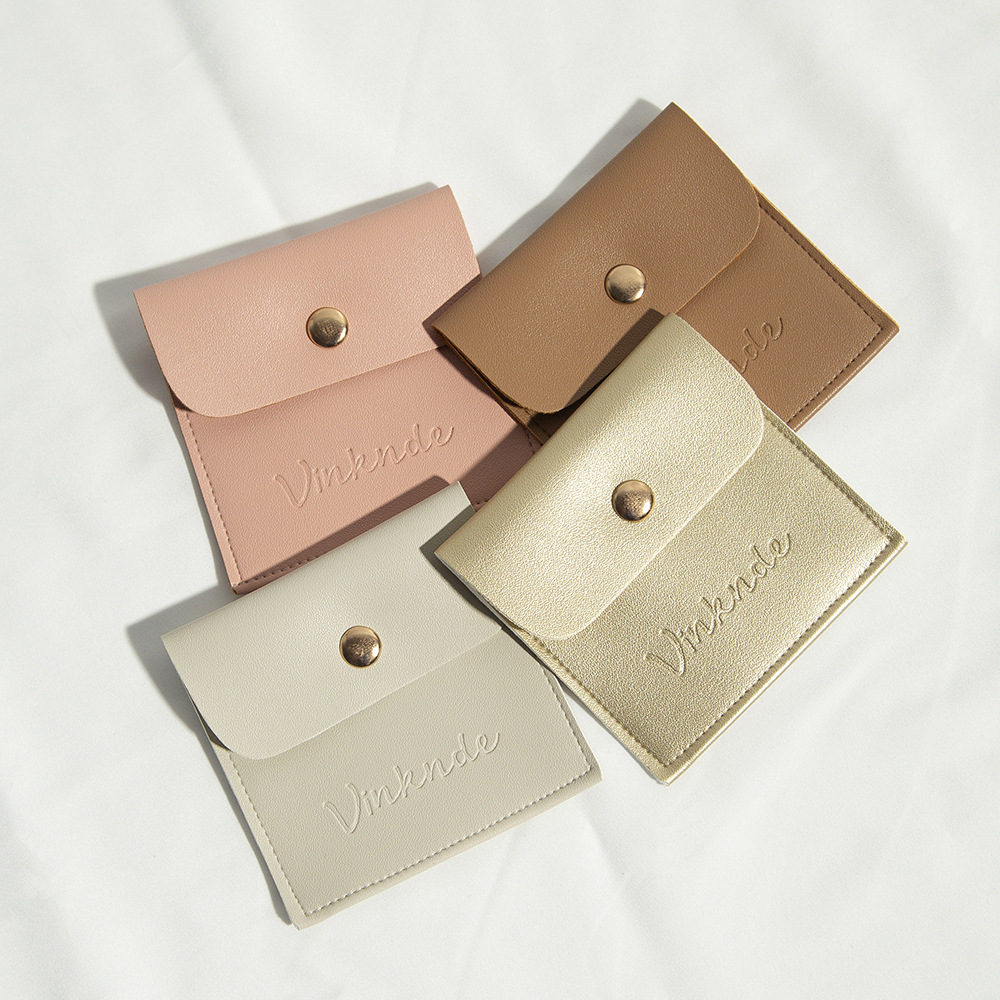 10g Weight Jewelry Packaging Bags Classification 1 Piece Quantity Daily Occasion Pu Leather Material Solid Color Pattern Simple Style Style 1 Piece Pu Leather Simple Style Daily Solid Color Jewelry Packaging Bags 3