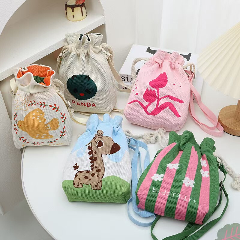 New Style Handle Drawstring Popular Cartoon Pattern Cute Portable Storage Bag Shoulder Crossbody Mobile Phone Bag New Style Handle Drawstring Popular Cartoon Pattern Cute Portable Storage Bag Shoulder Crossbody Mobile Phone Bag