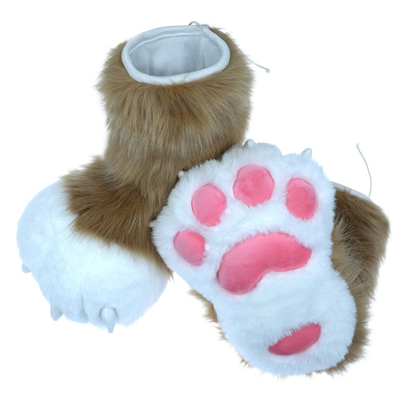 Fursuit Bestia accesorios de vestuario hecho a mano punto juego de rol accesorios de vestuario completo almohadilla de carne felpa bestia pie garra Calcetines