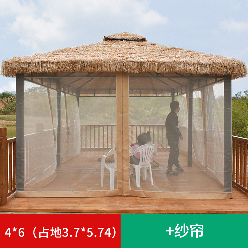 4* 6m 파빌리온 + 거즈 커튼(식사를 위한 넓은 공간을 촬영할 수 있음)