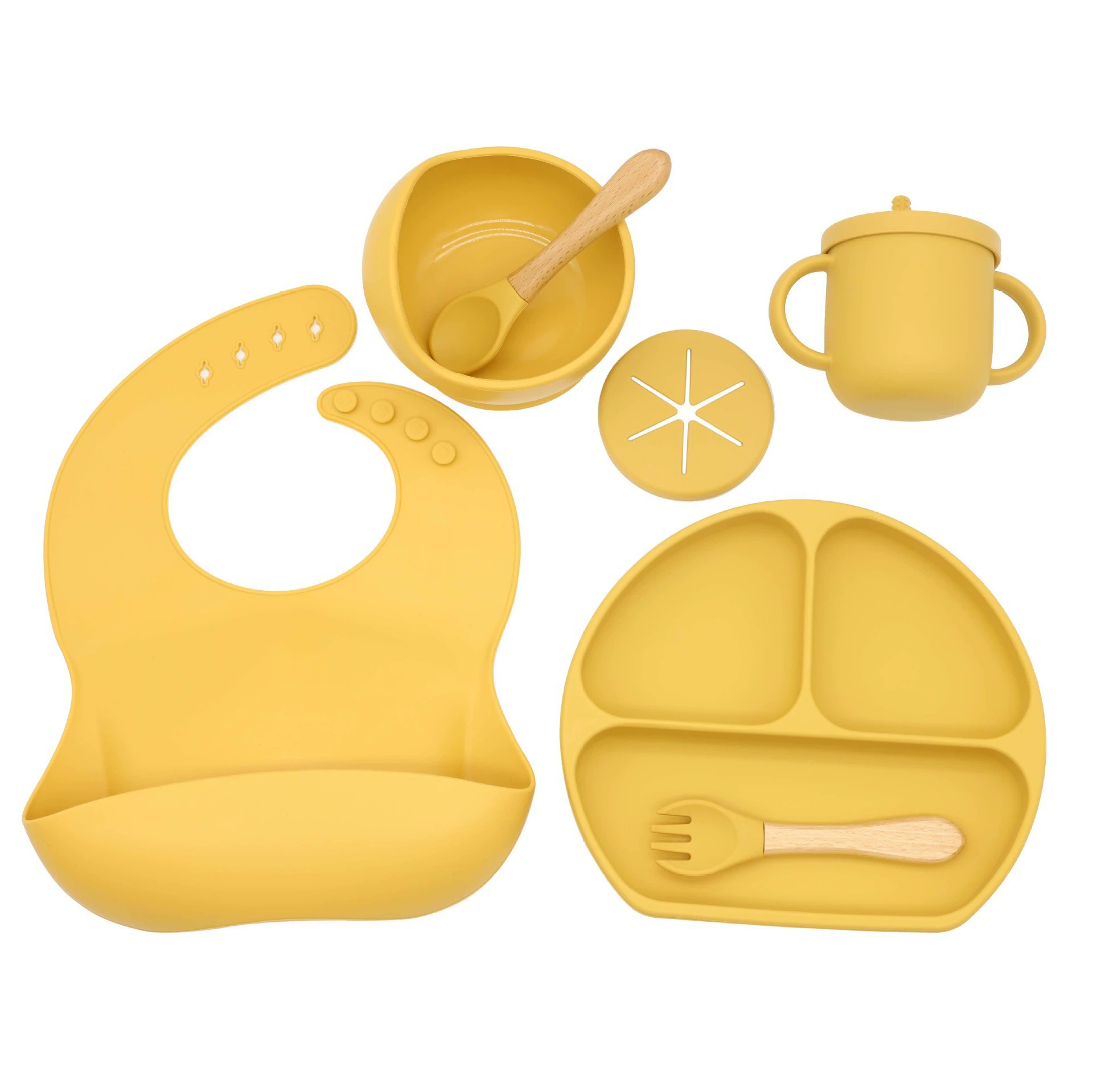 Children's dinner plate, protective silicone set with glass, Amazon
