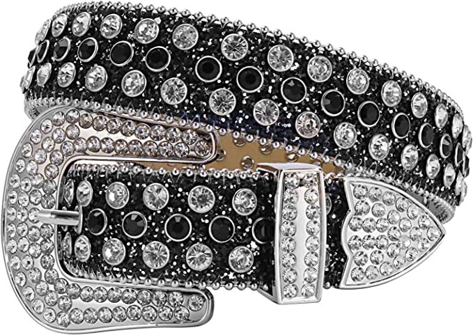 Cinturón de las mujeres remache aleación rhinestone diamante pin hebilla conjunto de tres piezas punk estilo europeo y americano hip hop moda caliente al por mayor