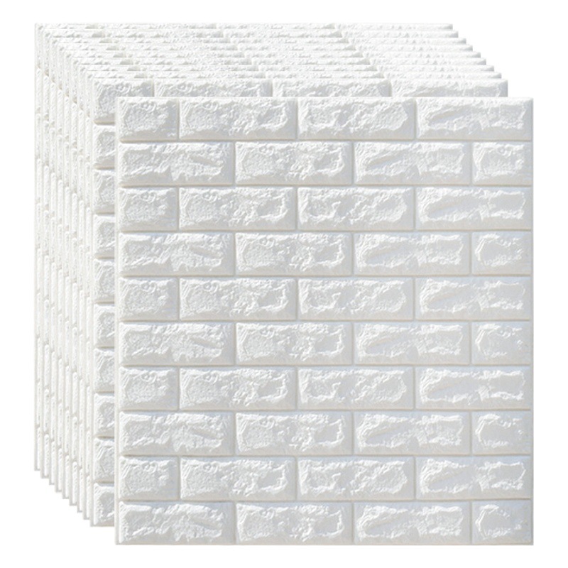 Espuma de ladrillo patrón 3D 3D etiqueta de la pared de cemento áspero habitación papel pintado autoadhesivo jardín de infantes Fondo decoración de la pared papel pintado de la pared