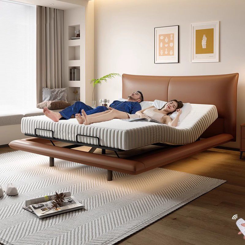 Cama de cuero simple italiana, elevación inteligente multifuncional, cama principal, cama doble moderna, simple, inteligente eléctrica. image 4