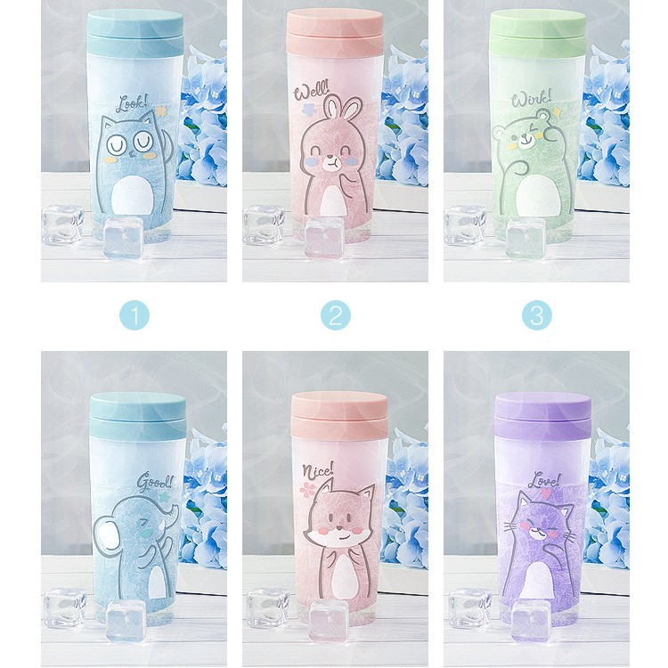 P1133 9395 taza de hielo de doble capa portátil taza regalo dos yuanes tienda fabricante image 3
