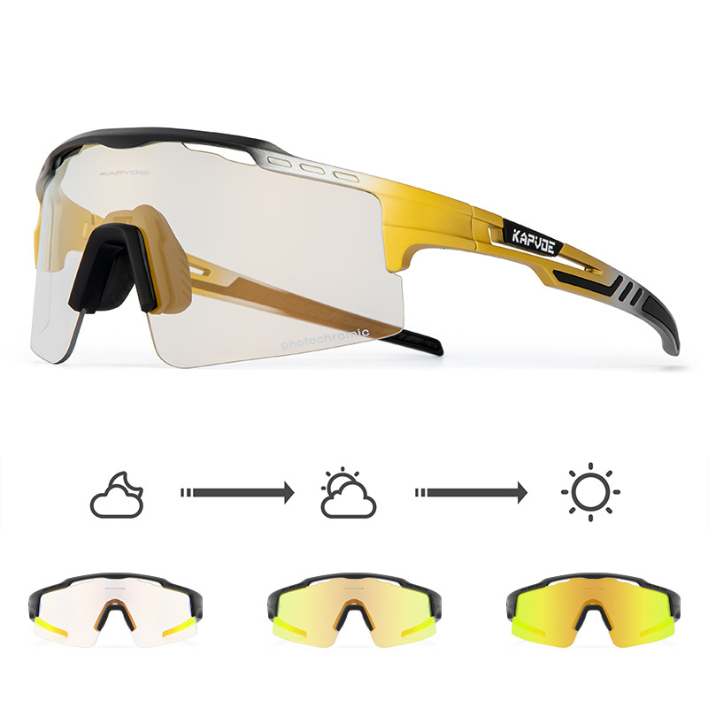 Gafas de Ciclismo Fotocromáticas de TR90, Fotocromático, A prueba de viento, para Ciclismo