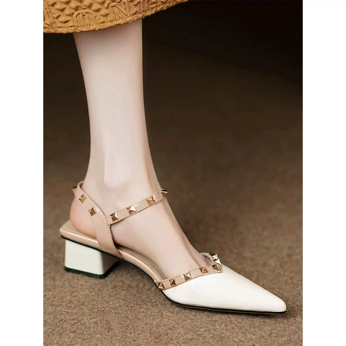 Европейская станция 2025 весна и лето новые французские туфли с толстыми каблуками