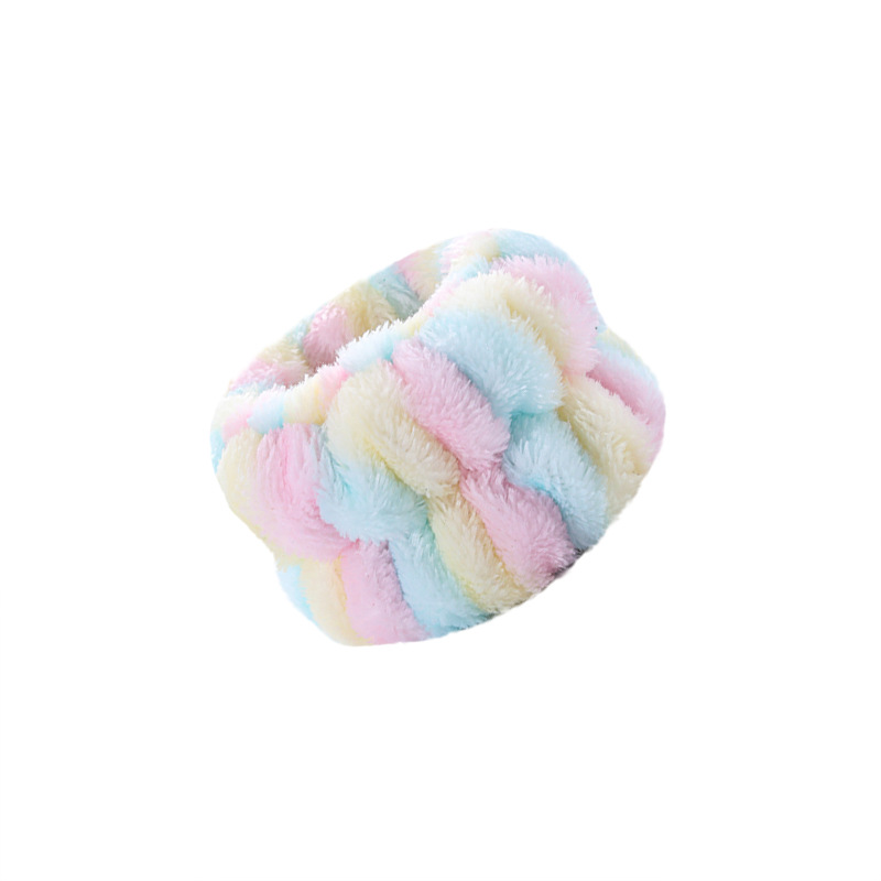 Europa y América transfronteriza Amazon de felpa de color sólido lavado de cara correa de muñeca deportes pulsera banda de pelo impermeable lavado de manos pulsera
