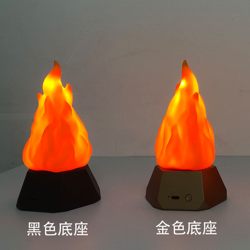 2025 Luz de llama de Halloween púrpura Modo de 3 niveles Luz de ambiente interior Luz de decoración de campamento al aire libre Luz de antorcha