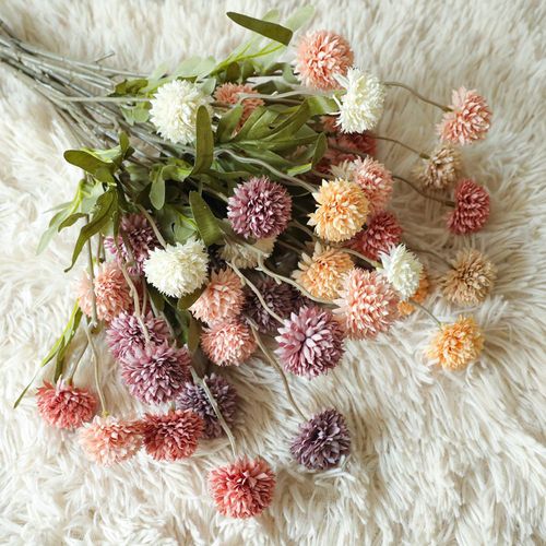 Dancing Dandelion Wholesale Manufacturer Simulated Flowers Fake Flowers and Green Plants Wedding Decorations INS Style Cross-Border MW66783