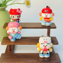 【可挑色单款卖】星星人彩绘kt猫汉堡狗萌粒潮玩带孔可上羊眼钉