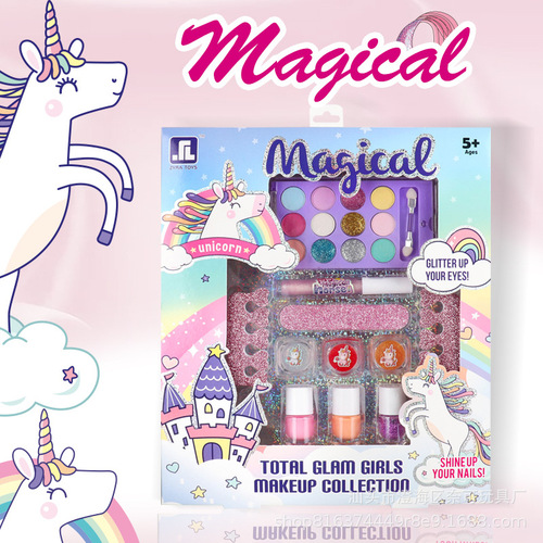 Cross-border foreign trade children's makeup toys little girl simulation cosmetics set lipstick eye shadow nail polish Amazon