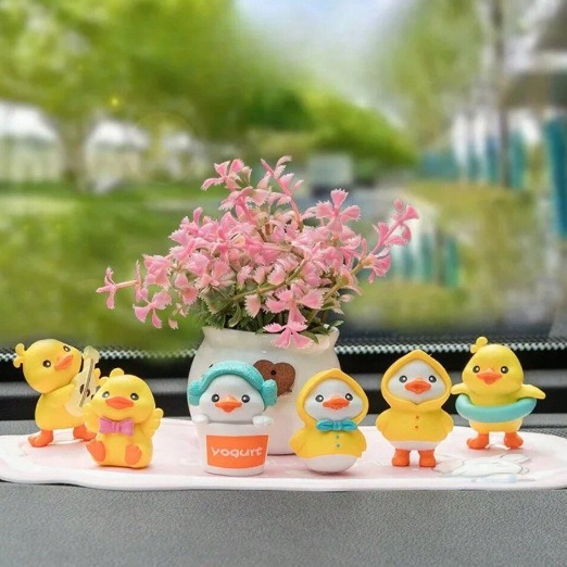 Adorable pato decoración de automóviles decoración de la consola central decoración de automóviles decoración creativa al por mayor
