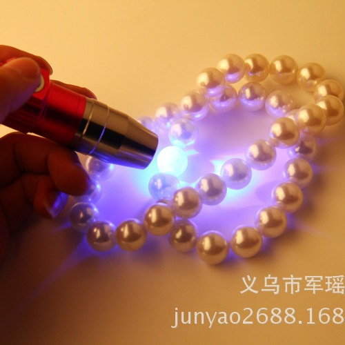 Agente fluorescente detección pluma luz 365 recargable luz púrpura linterna detector de dinero máscara cosmética máscara luz púrpura
