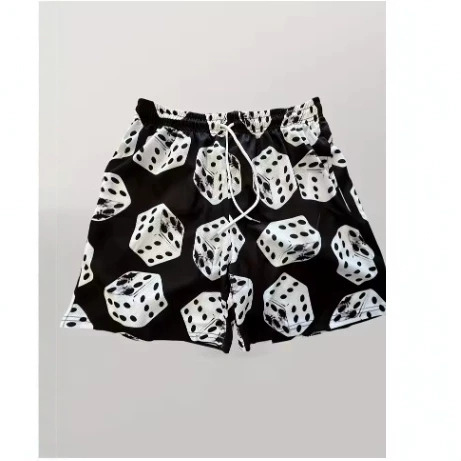 2026 new model Dice printed mesh men's shorts, suitable for gym and streetwear, Y2K ultra