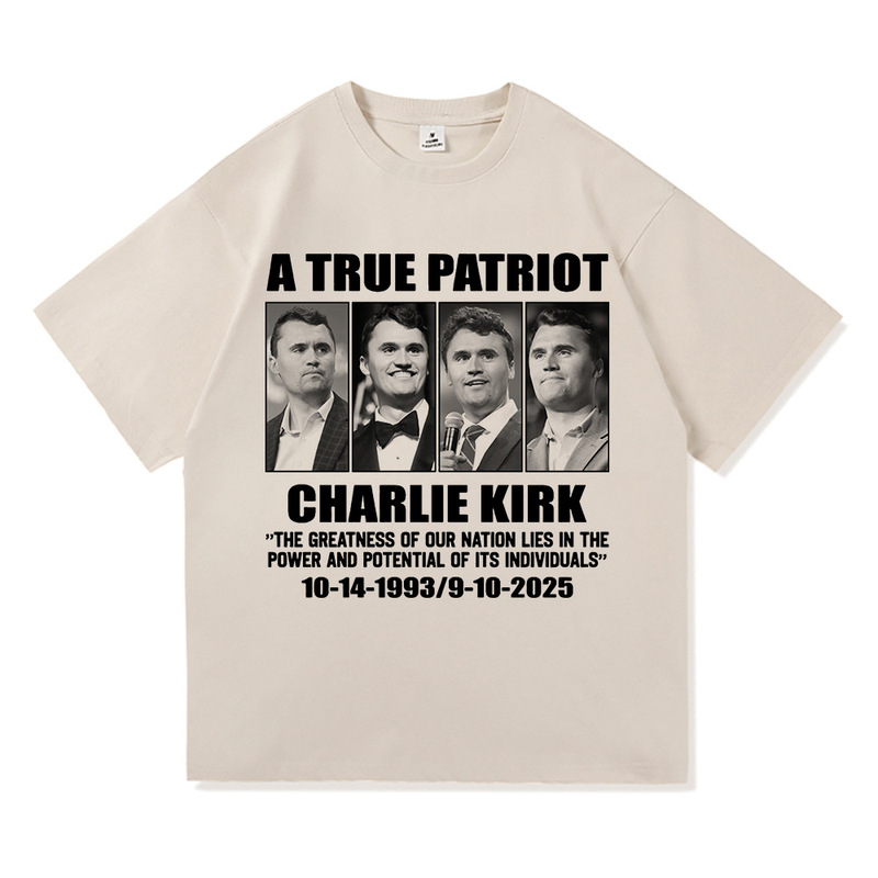 Charlie Kirk T-Shirt Fashion Men's Aesthetic Graphic Letter One Patriot T-Shirt Unisex High Quality休