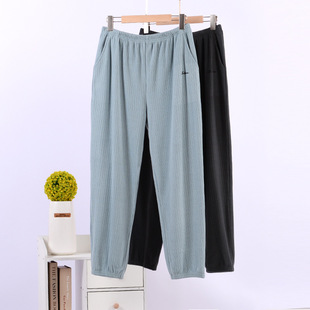 New Men's Autumn and Winter Velvet Pajama Pants Pants Winter Home Pants Outwear Casual Loose Large Size Home Pants