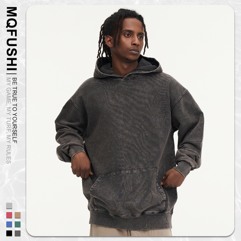 바틱 후드 스웨터 바틱 다크 그레이