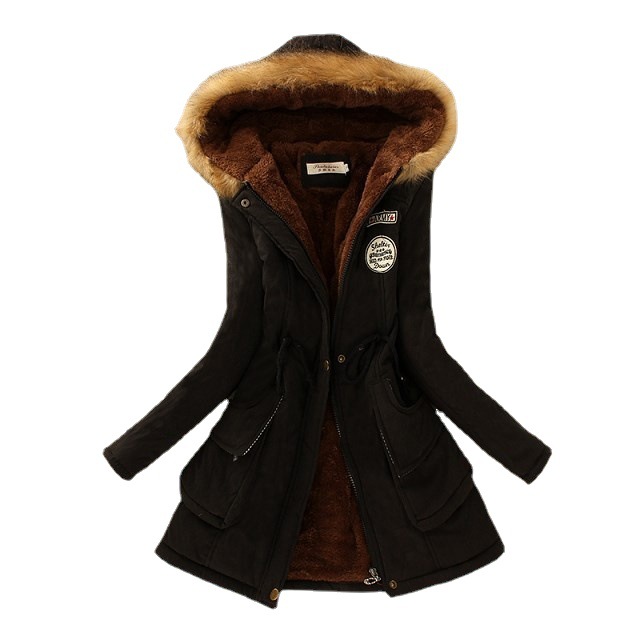Abrigo acolchado de algodón con forro de lana estilo europeo y americano para mujer otoño e invierno 2023 image 5