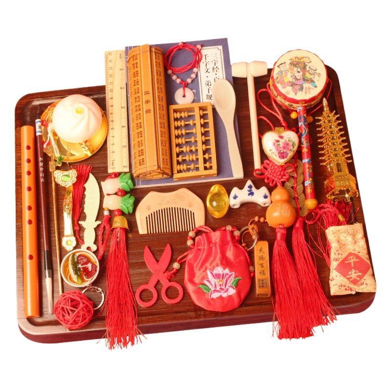 First Birthday Supplies Set Props Chinese-Style Kt Board First Birthday Party Scene Decoration Background Wall Arrangement
