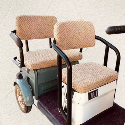 all seasons, Electric car cushion - camel-color-four-piece-set