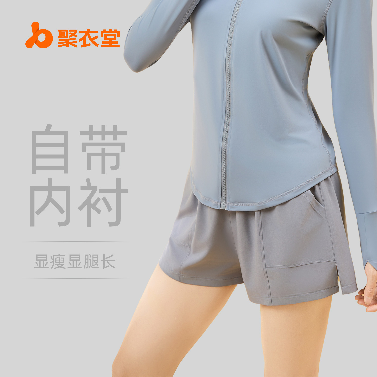 Pantalones cortos deportivos holgados Juyitang con hebilla, antiexposición, tres cuartos, finos, para yoga, fitness, con bolsillos, para mujer