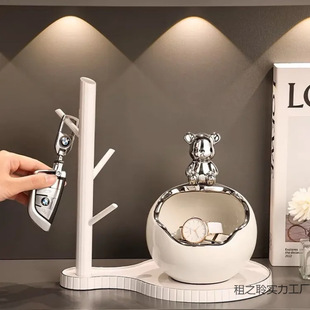 Violent Entryway Ornaments Key Storage Rack Entrance Door Shoe Cabinet Living Room Decorations Housewarming Gift