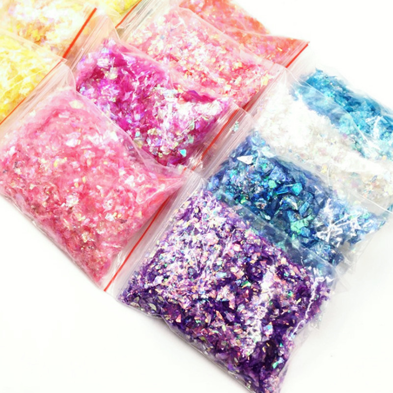 DIY Nail Shell Paper Asymmetrical Candy Paper Fragments 10g Bag Slime Popular Glue Production Materials