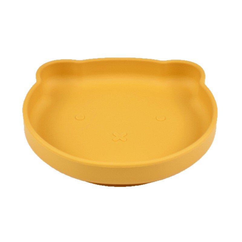 儿童餐具宝宝餐盘食品级硅胶婴儿辅食碗耐高温小熊碗吸盘喂养餐具|undefined