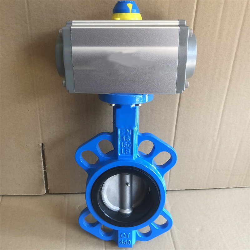 浙江南高批发 气动蝶阀 DN50不锈钢对夹蝶阀D671X-16p