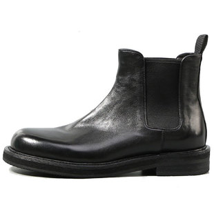 Factory Horse Leather Chelsea Boots Smoke Tube Boots Big Head Vintage Washed High-top Men's Leather Boots Casual Leather Shoes Ankle Boots