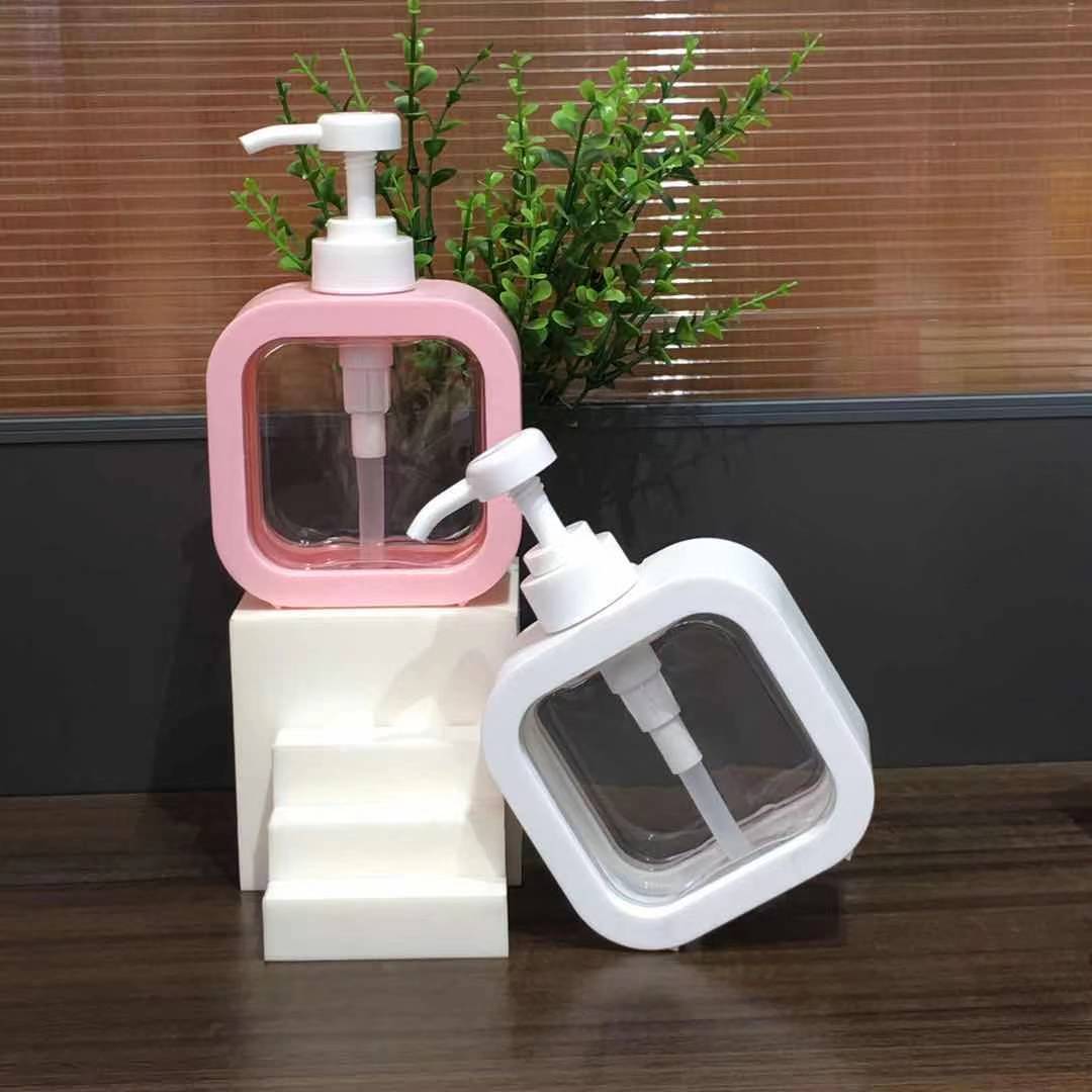(Al por mayor en grandes cantidades) nueva botella de loción de 300ml de lavado y protección suministros de botella de plástico estilo ins botella de prensa fuente de fábrica