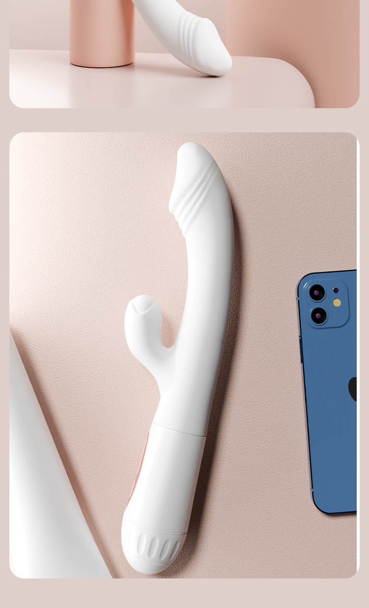 Jiuai Insertable Vibrator for Women, One-Button Control, Rechargeable, White — detail image 28