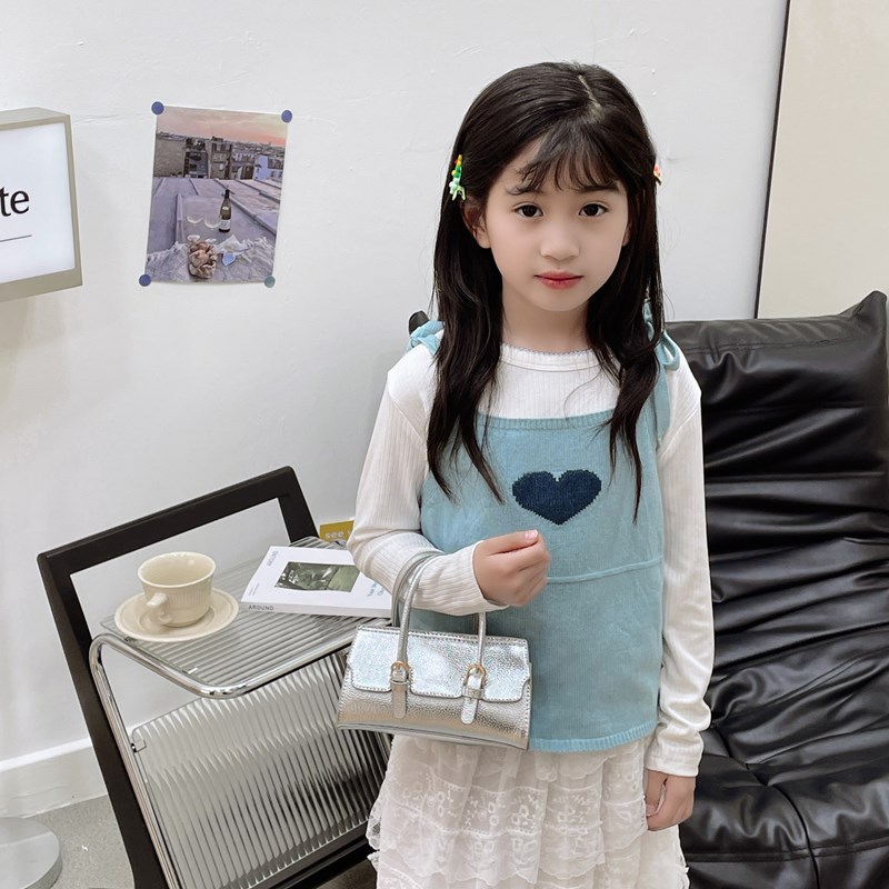 Bolso de hombro para niños y niñas de moda coreana, mini bolso de bebé de color sólido simple, nuevo bolso para niños de comercio exterior