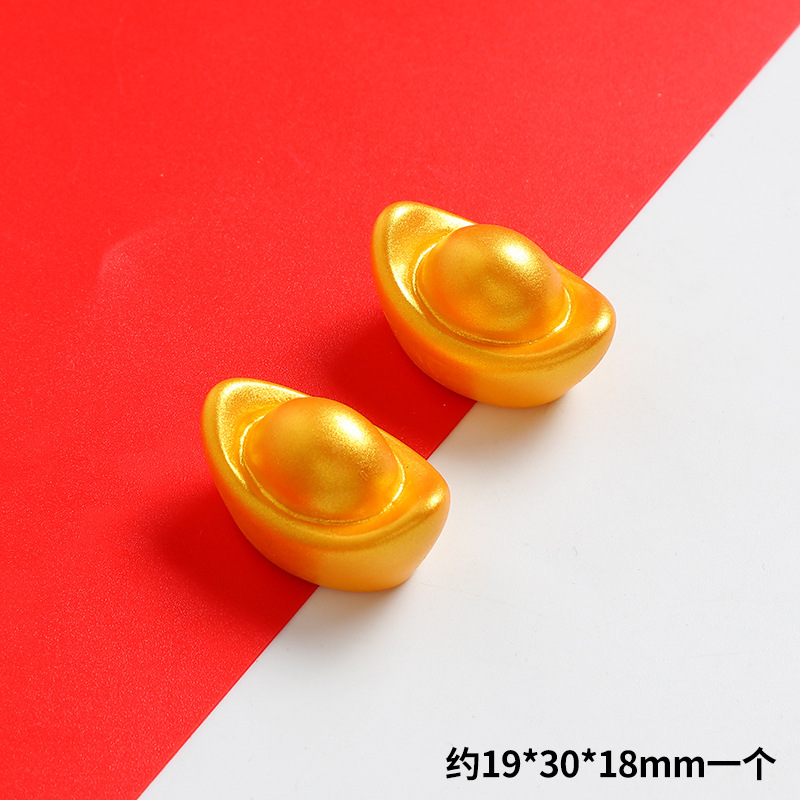 新年福娃元宝字牌樹脂部品diyクリームゴム携帯ケースヘアピン冷蔵庫貼り装飾材料